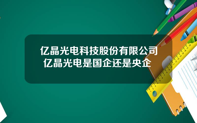 亿晶光电科技股份有限公司 亿晶光电是国企还是央企